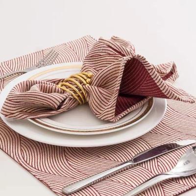 China Decoration Disposable Wholesale Linen Cloth Promotion Red Table Napkin for sale