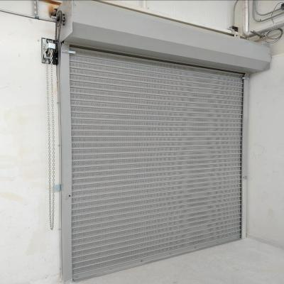 China Industrial Windproof Steel Windproof Roll Up Shutter Door With Chain Hoist for sale