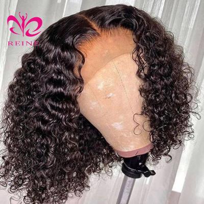 China QUEEN Curly Bob Lace Front Wigs For Women Kinky Curly Lace Front Wig 13*4 Lace Front Brazilian Curly Hair Wig for sale