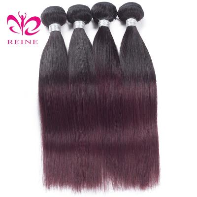 China Cuticle Aligned Grade 8A Color Ombre 99j Hair Weaves Red Braiding Hair Piece , Hair Weave Bundles for sale