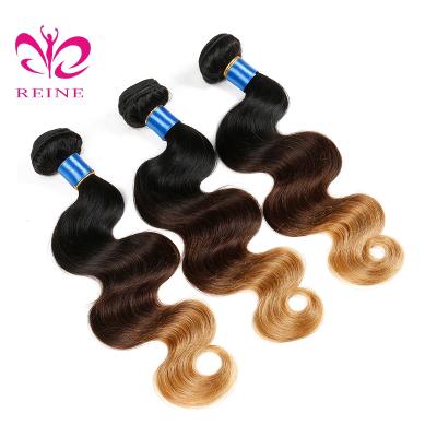 China Cuticle Aligned QUEEN Cheap Ombre Virgin Human Hair Weave 1B 4 27 Unprocessed Wholesale Hair Weave Bundles for sale