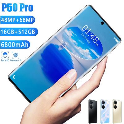 China Dual SIM Card Hot Selling P50 Pro Unlocked Dual SIM Ram 16GB+ROM 512GB 10 Core Version 48MP+68MP 10 Core Phone Dual 7.6 Inch Android 11.0 Smartphone Phone for sale