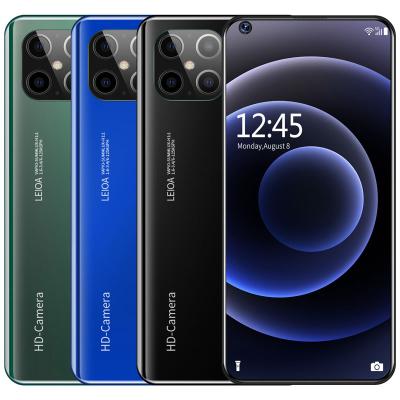 China Dual SIM Card i12 Pro + Max 6.7 inch 12GB + 512GB Android Smartphone 10 Core 5G LET Phone 3 Camera Face ID Unlock Mobile Phone for sale