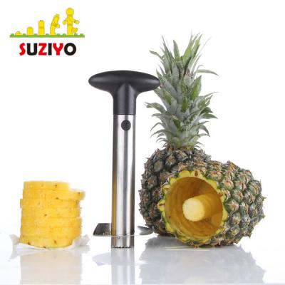 China Sustainable Stainless Steel Pineapple Hollow Puncher | All In One Pineapple Tool, Peeler, Sharp Blades, Easy To Use Core Remover Tool, Easy To Clean for sale