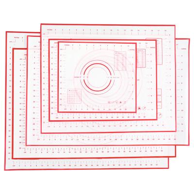 China Viable reusable non-stick silicone baking mat for rolling with measurements for sale