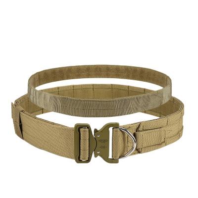 China Paintball Yakeda Duty Nylon Military Belt With Lnner Belt Molle Tactical Belt With Quick Release Metal Buckle for sale