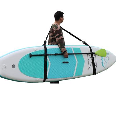 China Unisex Surfing Accessories Stand Up Paddle Strap Adjustable Black Surfboard Carry Straps Polyester for sale