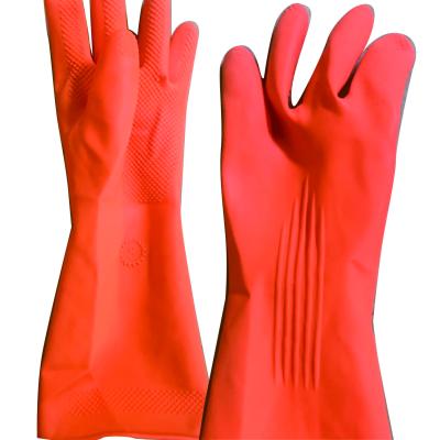 China Anti-slip Semi-colored Industrial Rubber Gloves for Work for sale