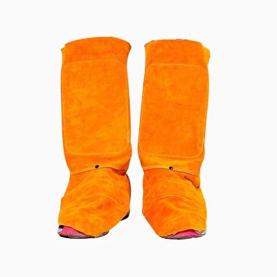 China Premium Environmental Welded Leather Gaiter Longevity Safety Welding Leather Leg Guard for sale