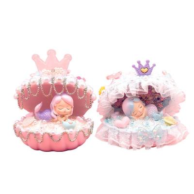 China Funny educational children's night Toy Mermaid production educational toys shell package handmade diy material lamp decoration wholesale for sale