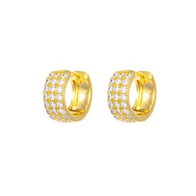 China CLASSIC 24k Color Retro Small Ear Hoop High Quality Gold Plated Earrings Wholesale for sale