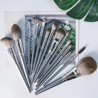 China Angular Blush Hot Selling 14pcs Wooden Makeup Brush Set Makeup Brush Beauty Tools Handle Makeup Brush for sale