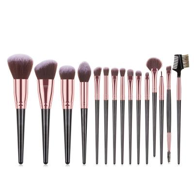 China Angular Blush Makeup Brush Set 15 Loose Powder Blush Eyeshadow Lip And Eyebrow Makeup Tool for sale