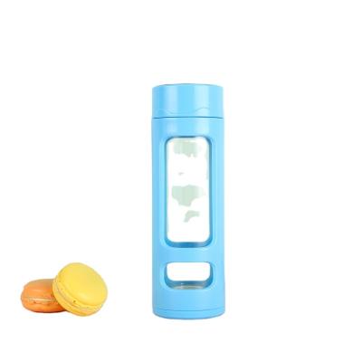 China Sustainable Smart Design Glass Water Bottle Infused Glass Tea Cup With Bag Package for sale