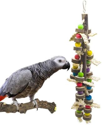 China Viable Wooden Bird Chewing Violent Toy-Blocks Parrot Toys Best For Finch, Parakeet, Parakeets, Cockatiels for sale