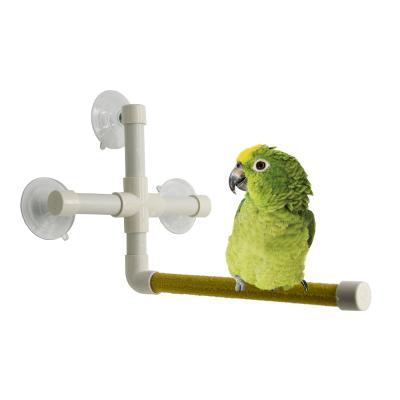 China Amazon Sale Bird Stand Bar Parrot Bath Viable Hot Shower Frosted Holder Parrot Bath Toy 170g for sale