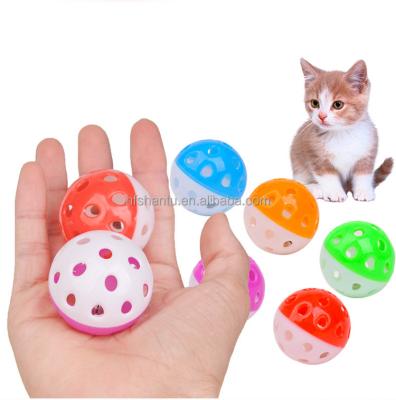 China Stocked Interactive Motorized Quality and Interesting Pet Cat Interactive Plastic Hollow Ball Toy With Bell from Cat Toys Ball Bell Good for sale