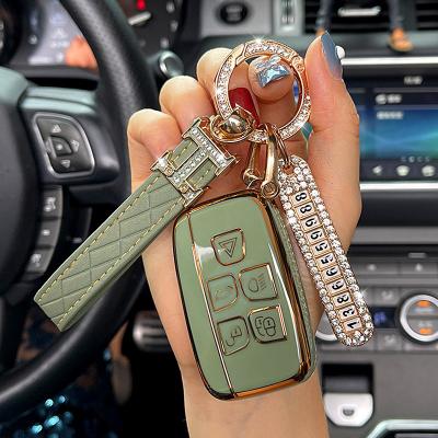 China Protect Hot Selling Fashion TPU Soft Car Key Case Cover For Land Rover Range Rover Sport Discovery 3 4 Elander Evoque Key Chain Accessories for sale