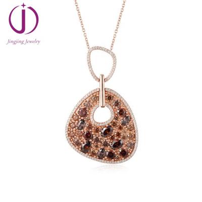 China China Suppliers Wholesale Zircon Pendant Guangzhou Manufacturer In Rose Gold Plated Post Dangle Pendant for sale