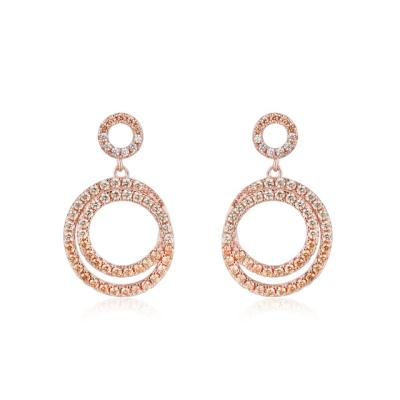 China 2021 Korean handmade circle earrings wholesale CLASSIC rose gold plated earring for sale