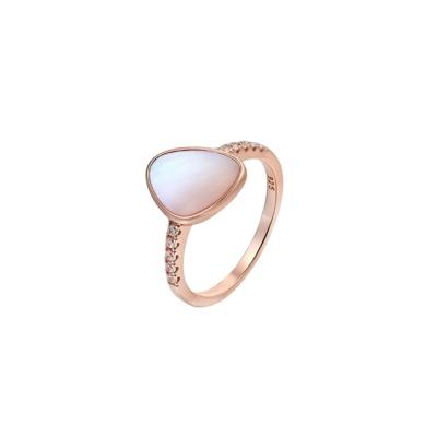 China 925 Sterling Silver Cute Fashion Mother Of Pearl Ring Silver Ring Designs Men And Women for sale