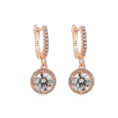 China CLASSIC 925 Sterling Silver Zirconia Jewelry Korean style Stud Earring Temperament Cubic Zircon Earrings for sale