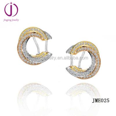 China China New Fashion Tricyclic Colorful Plated Silver Earring Guangzhou Manufacturer for sale