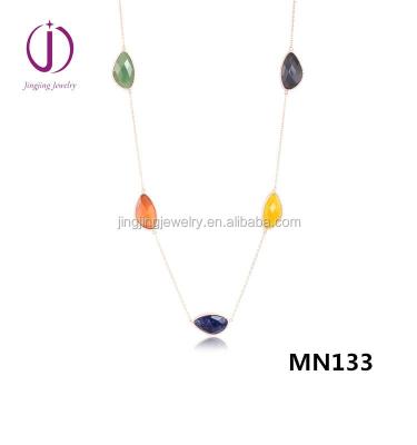 China China Natural Gemstone Jewelry Guangzhou Manufacturer Big 34 Inch Silver Jewelry Necklace. in length 925 for sale