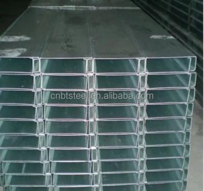 China Supporting system and hanger good quality galvanazid steel C purlins steel for steel structure for sale