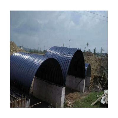 China Fluid pipe semicircle galvanized corrugated steel pipes for the construction of drainage culverts under the road for sale