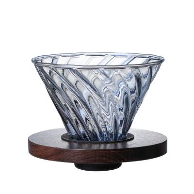 China New Viable Spiral Shape Coffee Drip Cup Pour Over Coffee Filter Cup V60 Coffee Maker for sale