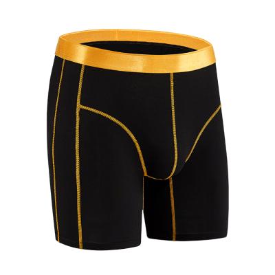 China Plus Size Men's Breathable Underwear Bamboo Fiber Long Pants Leg Boxer Briefs for sale