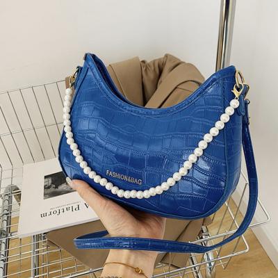 China Fashion Crocodile Pattern Printing Crocodile Design Shoulder Bag Sengang PU Leather Eco-friendly Smooth High Quality Handbag for sale