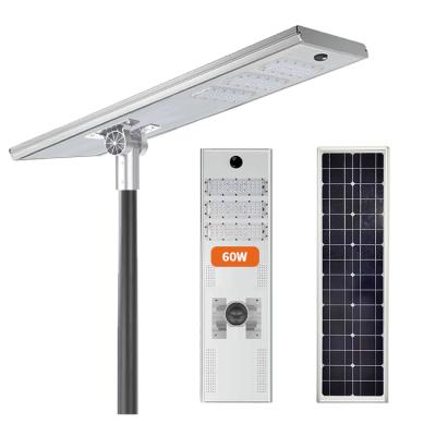 Cina 18v 60w Integrated solar street light 60w (standard set) All in one solar street light in vendita