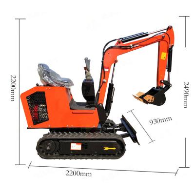 China Storm Diesel Motor Klein Mini Digger Machine Mini Excavator Digger Voor Boerderij Wijnhuis Landbouw Tuin Te koop