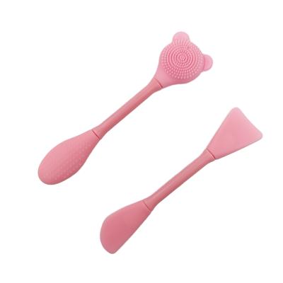 China Face Scrubber Wash Brush Manual Deep Cleansing Facial Cleansing 2 Side Dual In 1 Facial Cleansing Brush for sale