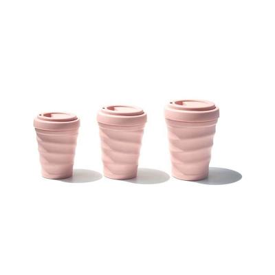 China Sustainable High Quality Cheap Plastic Material Customized Color Reusable Silicone Coffee Cups for sale