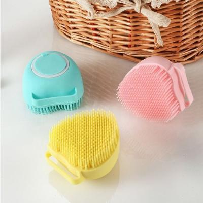 China All Natural Baby Adult Eco Massage Scrubber Silicone Shower Ultra Soft Bath And Body Brush With Soap Dispenser All Natural Acceptable for sale