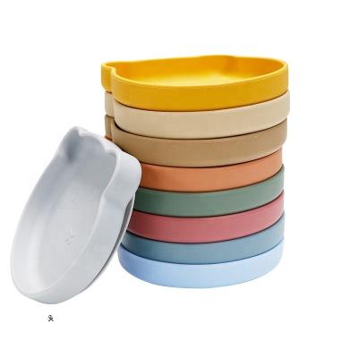 China Minimalist Baby Food Grade Silicone Plates Can Be Customized for sale