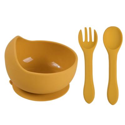 China Factory Price Hot Sale Colors Can Be Customized Strong Elasticity Silicone Baby Bowl Set GW03 for sale