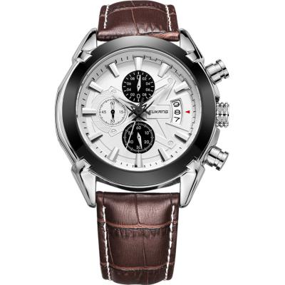 China Online Shopping Hot Selling Full Calendar Leather Watches For Men for sale