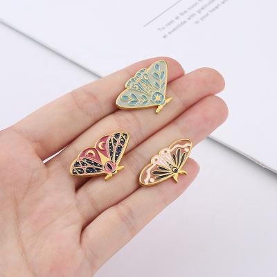 China Wholesale Cute Soft Enamel Insect Series Colorful Metal ALLOY Butterfly Lapel Pin for sale