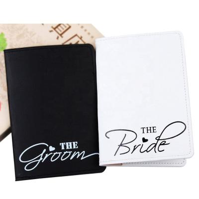 China Wholesale Custom Vintage Logo Couples Leather Passport Cover Passport Holders for sale