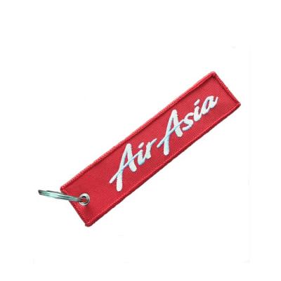 China Wholesale Metal Custom Personalized Fabric Airbus Embroidery Key Chain for sale