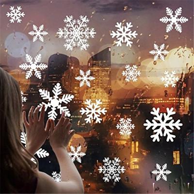 China 27pcs/lot Snowflake Decals Home Decoration White Wall Stickers Christmas Room Kids Window Supplies Decoration Sticker for sale