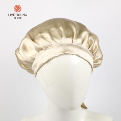 China Fashion luxury silk bonnet with custom logo satin bonnets and satin hair wraps for curly hair for sale