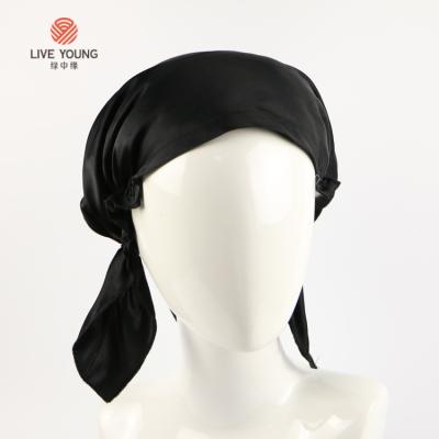 China Fashion good quality hot sale 100% satin custom silk sleep cap hood for sleep for sale