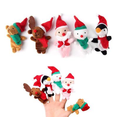 China 5 Styles / Customized Color Custom Popular Mini Plush Finger Puppets Toys Christmas Gift for sale