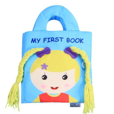 China Waterproof Plush Durable Baby 0-3 Years Education Memory Soft Cloth Book for sale