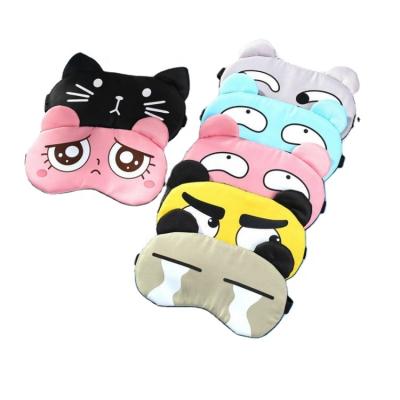 China Funny Plush 100% Pure Custom Soft Soft Silk Flannel Eye Mask for sale